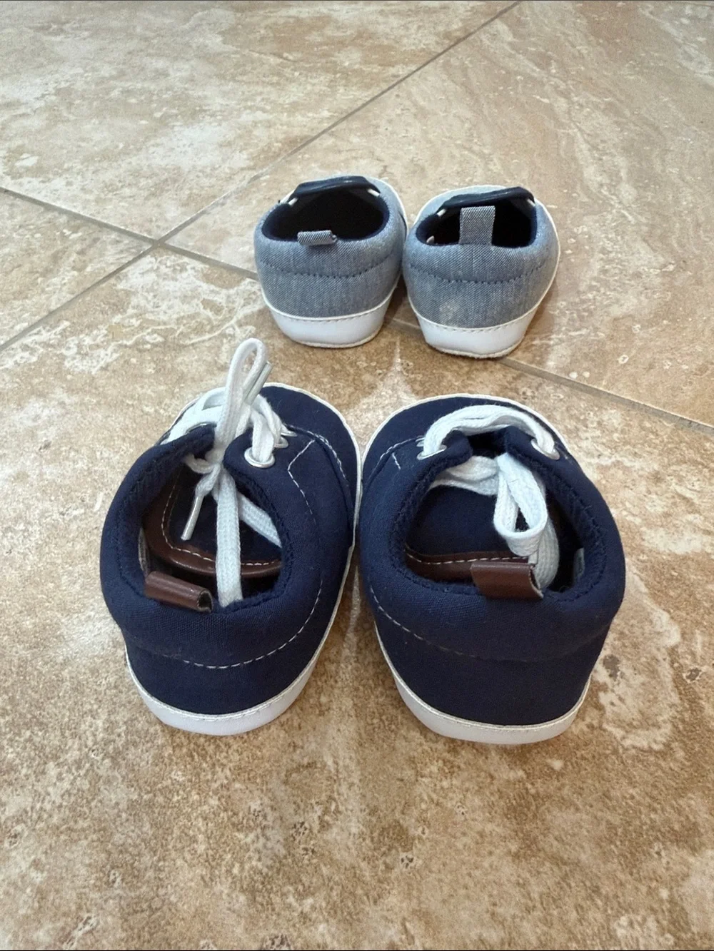 Brand New Baby Navy Anchor Slip-On & Lace-Up Shoe Set - Summer Chic